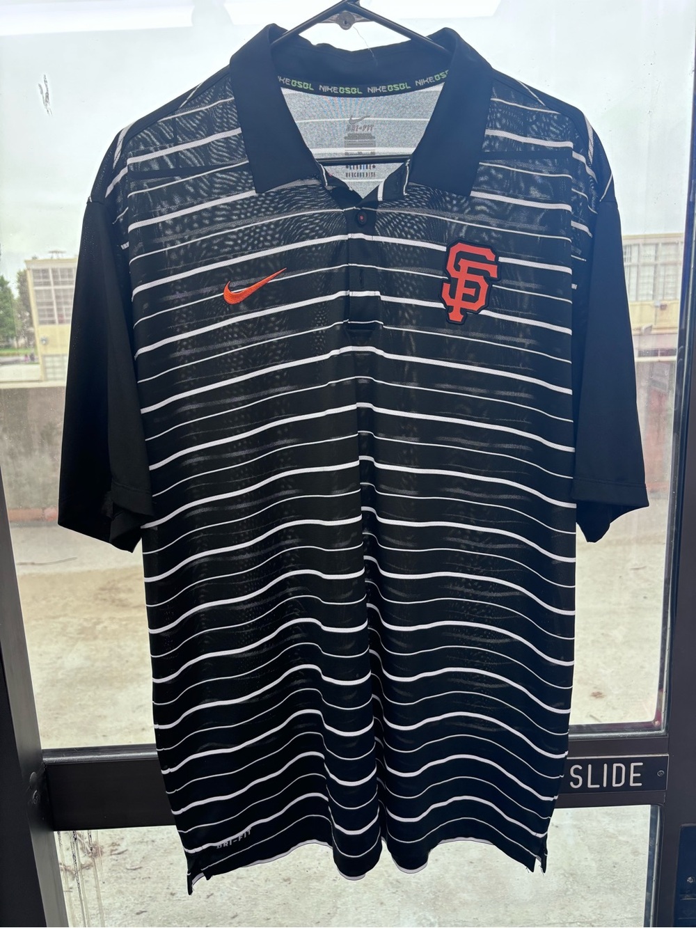 San Francisco Giants Polo Shirt Mens XL Black Nike Dri Fit BSBL MLB Baseball